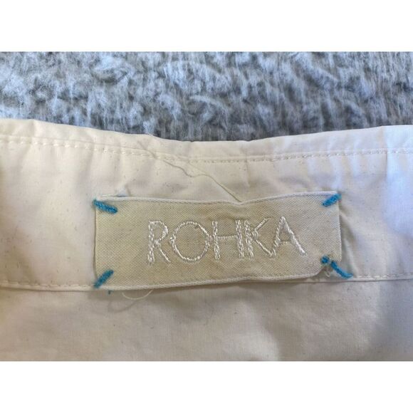 Rohka Button Up Shirt Mens Small/Medium Abstract Embroidered - Picture 3 of 9